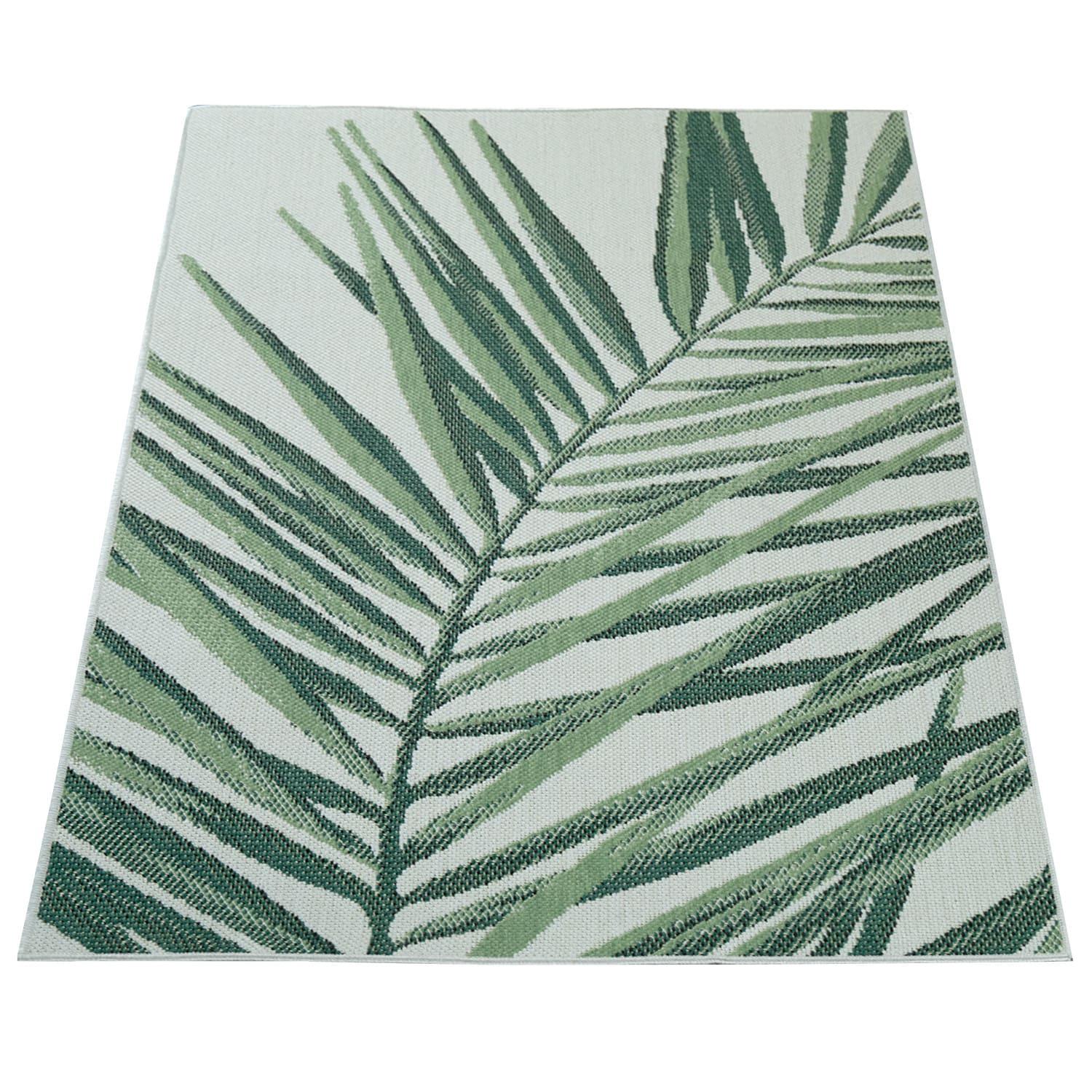 OUTDOORTEPPICH, mit Palmen-Motiv, aus Polypropylen, Grün, 60 x 110 cm - Grün, Textil (110/60cm) - KADIMA DESIGN