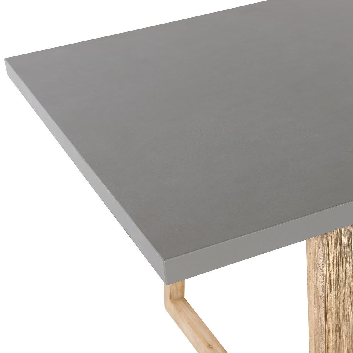 GARTENMÖBEL SET Beton/Akazienholz grau Tisch mit 2 Bänken Oria - Hellbraun/Grau, Stein - Beliani