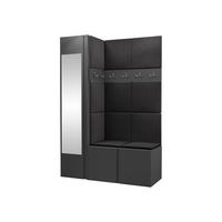 GARDEROBEN-SET Orion X - Anthrazit/Graphitfarben, Holzwerkstoff/Kunststoff (124/186/46cm) - MIRJAN24