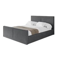 POLSTERBETT mit Bettkasten, Fußteil und Lattenrost, Boxbett ohne Matratze - VANTO-Z 180x200 Dunkelgrau - Anthrazit, Holzwerkstoff/Textil (180/200cm) - ALTDECOR