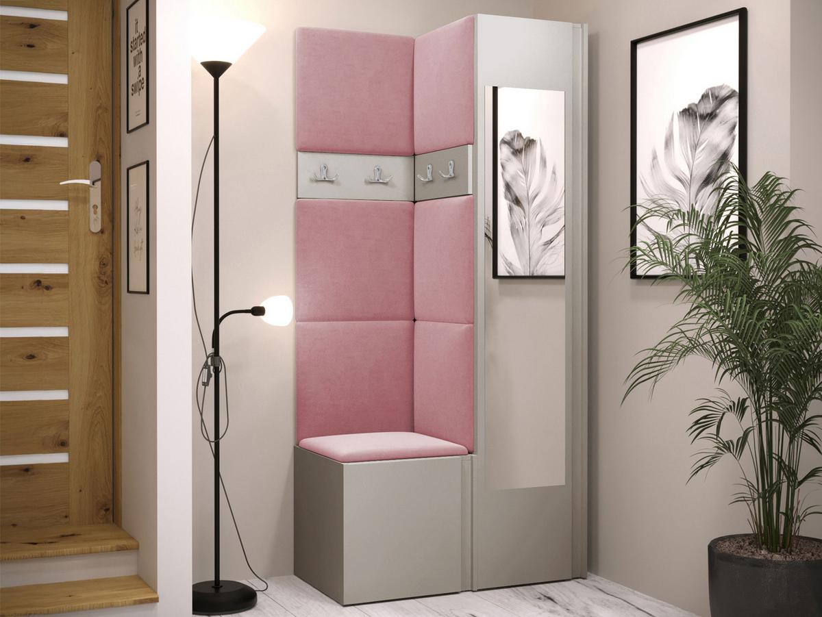 GARDEROBEN-SET Orion XXV - Kaschmir/Rosa, Holzwerkstoff/Kunststoff (82/186/46cm) - MIRJAN24