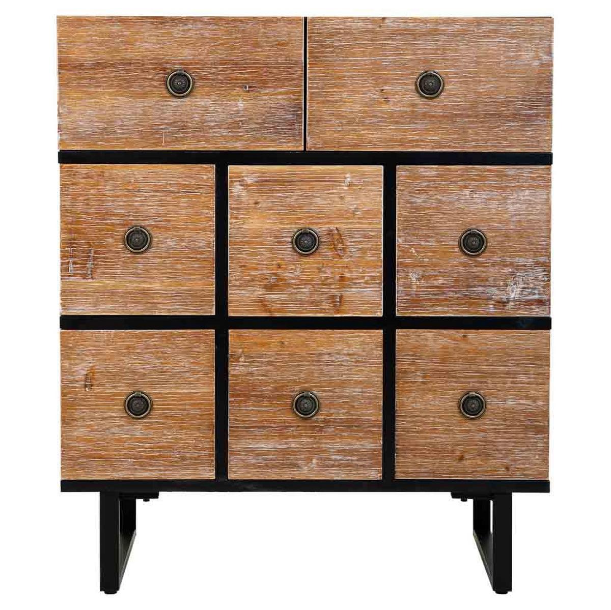 HOLZKOMMODE mit 8 Schubladen 76x40x90 - Braun, Holz (76/90/40cm) - Wanderlust