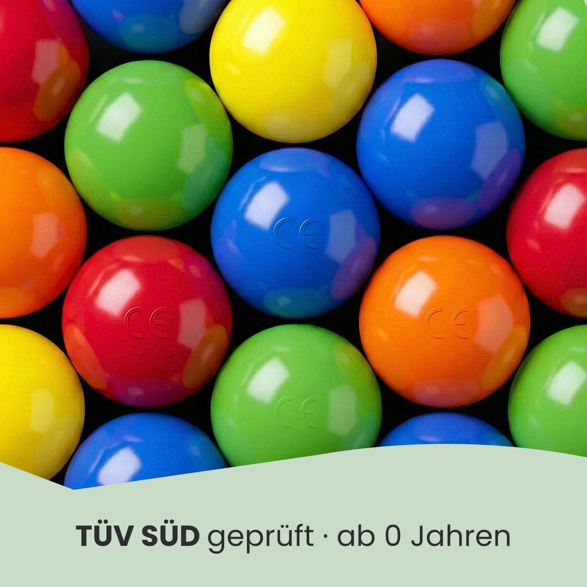 BÄLLEBAD-BÄLLE 10000 Stück, bunt, 6 cm - Multicolor, Kunststoff (6/6/6cm) - Littletom