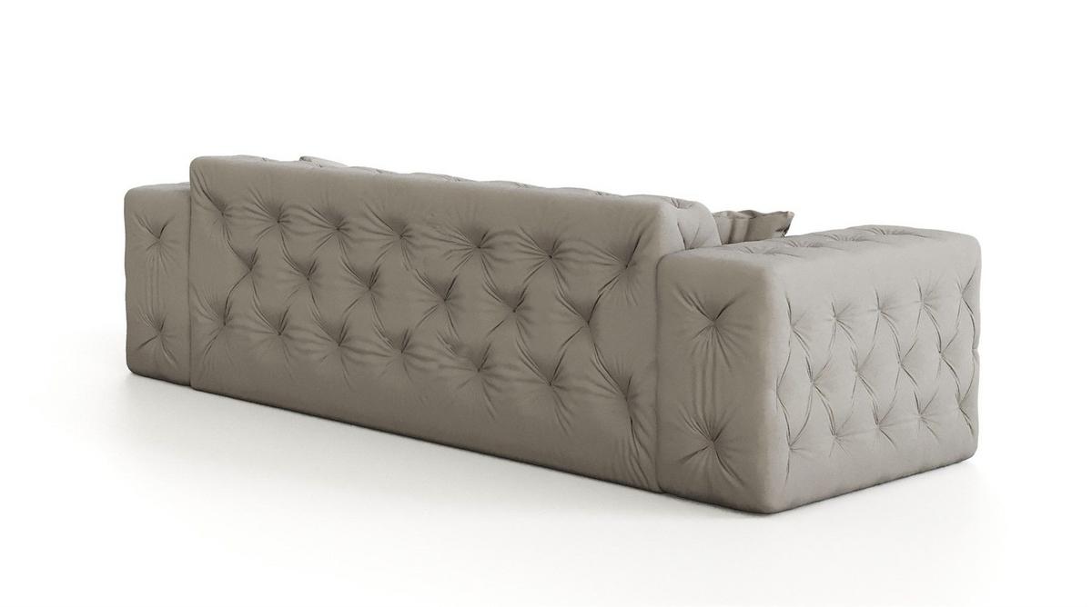 SOFASET Chantal - Salbeigrün, Holzwerkstoff/Textil (251/78/96cm) - Fun Möbel