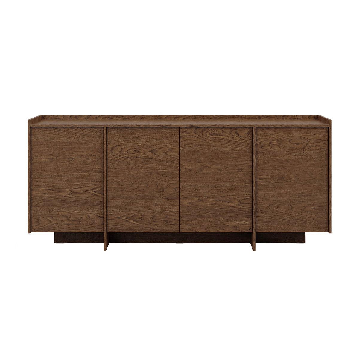 SIDEBOARD Japandi Dunkles Holz - Braun, Holzwerkstoff (200/89.6/38cm) - Petits-meubles