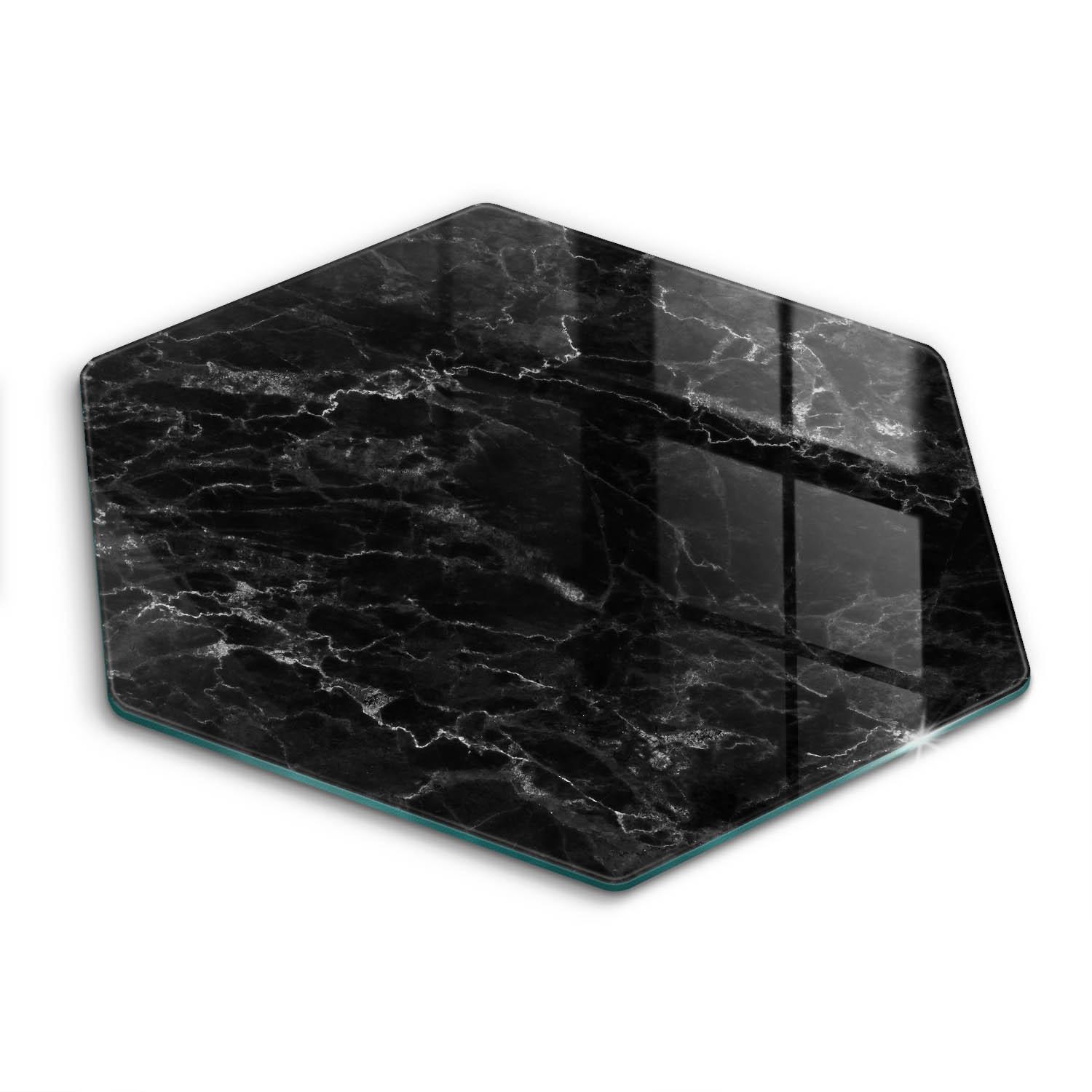 GLASPLATTE 40 cm Eleganter Marmor - Schwarz, Glas (40/40cm) - Wallfluent