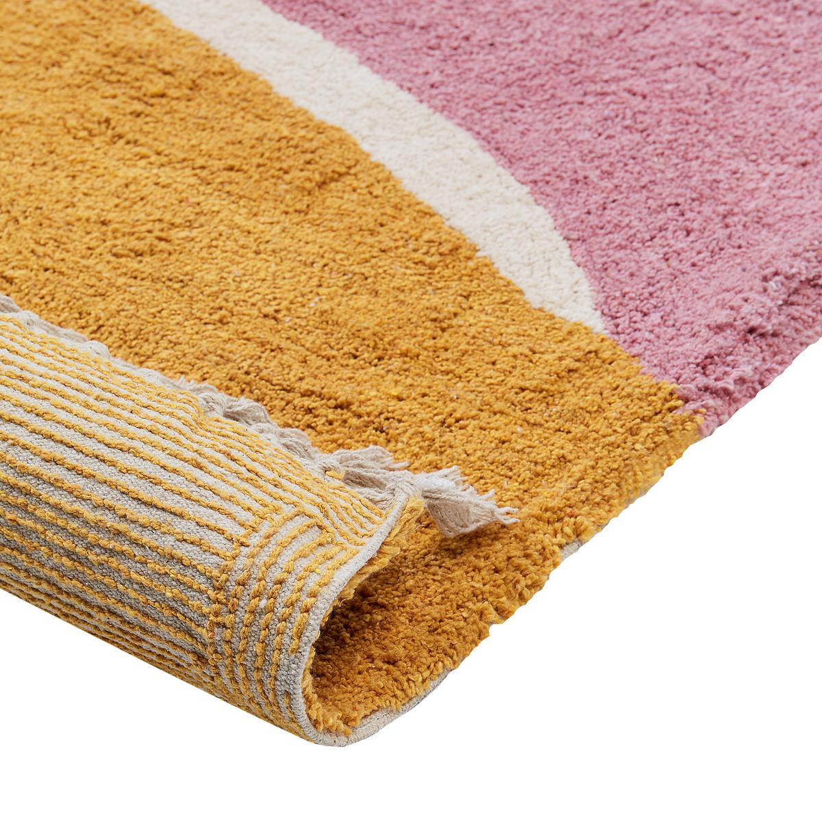 TEPPICH Rosa 140/200 cm Baumwolle Xinali - Pink, Textil (140/200cm) - Beliani