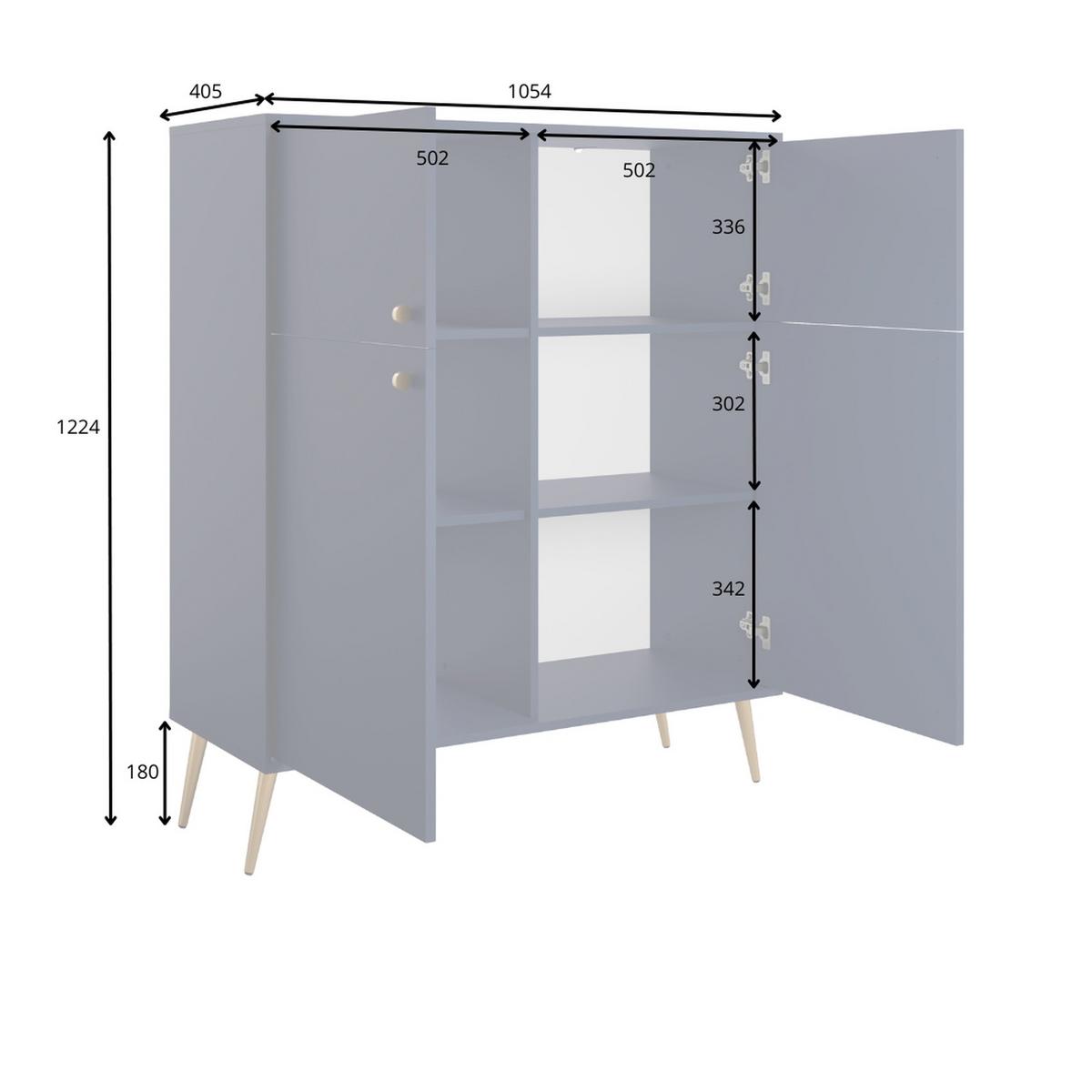 SIDEBOARD Dunkelblau 106/122/41 - Dunkelblau, Holzwerkstoff (106/122/41cm) - RAUMHIRSCH FURNITURE