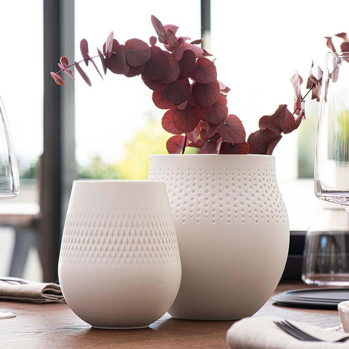 VASE Manufacture Collier Blanc 14 cm - Weiß, Keramik (14cm) - Villeroy & Boch