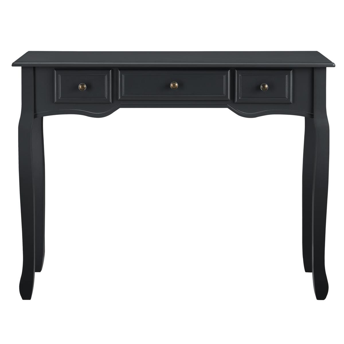 KONSOLENTISCH Hirschhorn - Schwarz, Holzwerkstoff (35/100/78cm) - [en.casa]