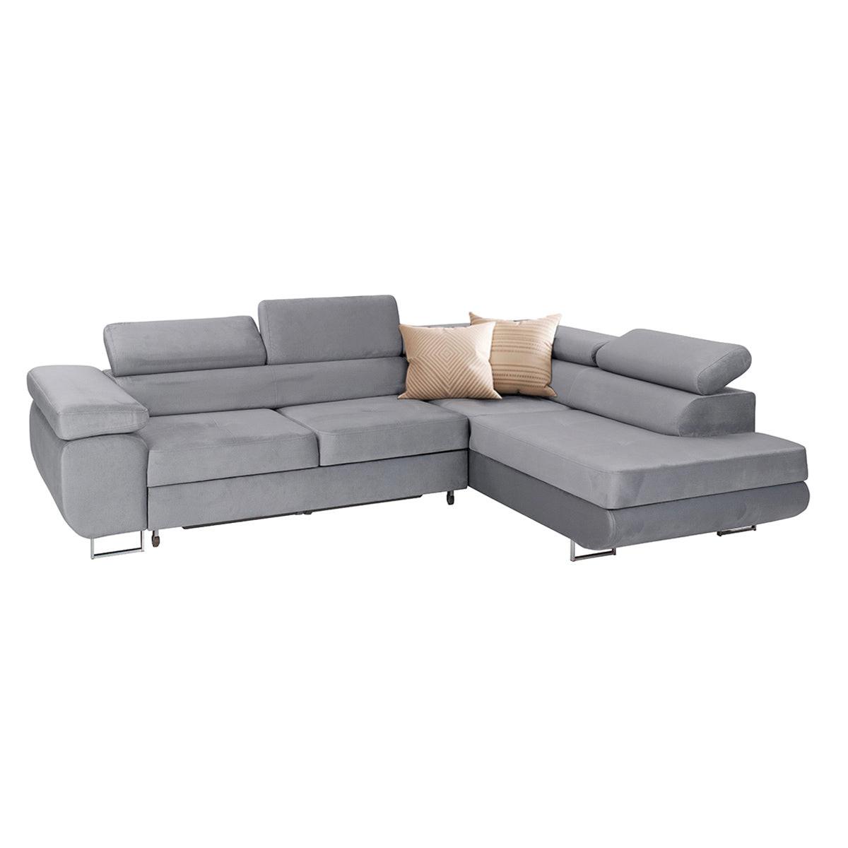 ECKSOFA Wilson 4 Sitzplätze Grau - Grau, Textil (271/201cm) - Petits-meubles