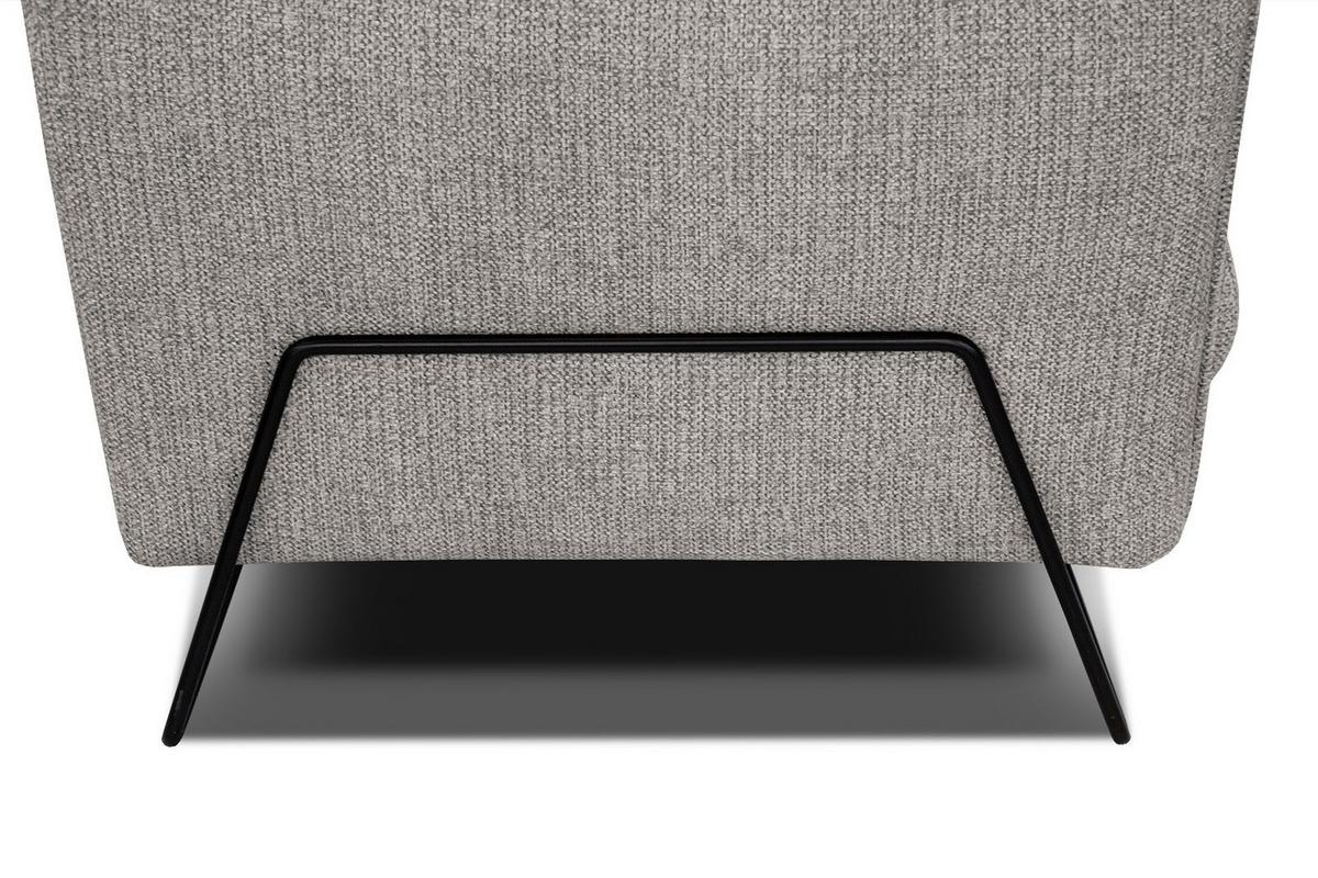 ECKSOFA HOSTEN 4-Sitzer, platinfarben - Platinfarben/Schwarz, Holzwerkstoff/Textil (269/158cm) - Wozimo