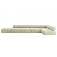 ECKSOFA modulares Sofa Favio-L3 - 475x190x70 cm Beige Velours - Beige, Holzwerkstoff/Textil (475/190cm) - ALTDECOR