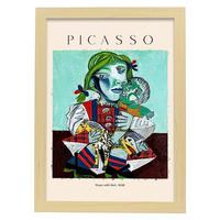 POSTER Maya Mit Puppe Inspiriert Sind A3 Rahmen Aus Hellem Holz - Beige, Papier (29.7/5/42cm) - Nacnic