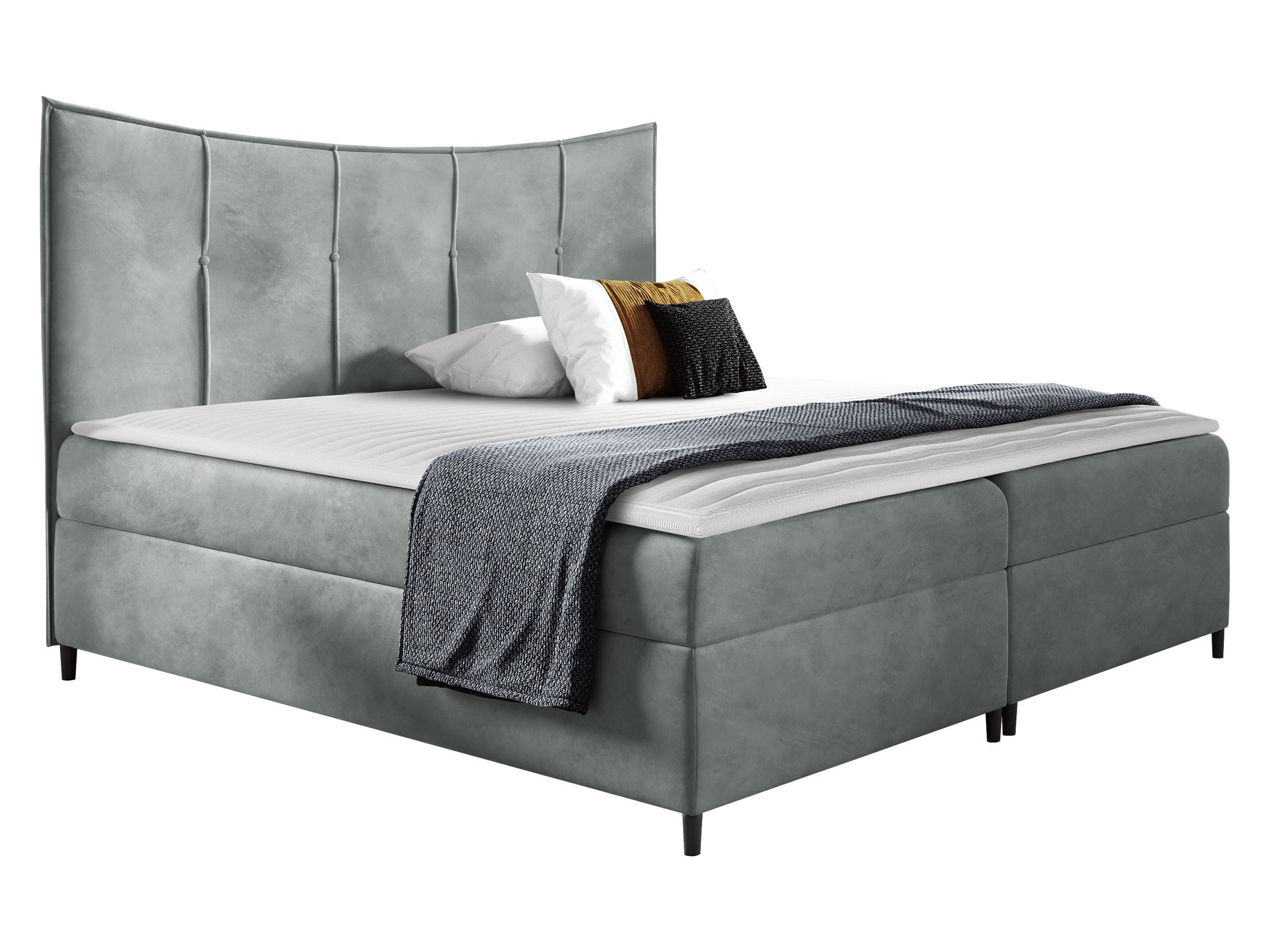 BOXBETT Bergamo - H3 - Grau, Holz (160/200cm) - MIRJAN24