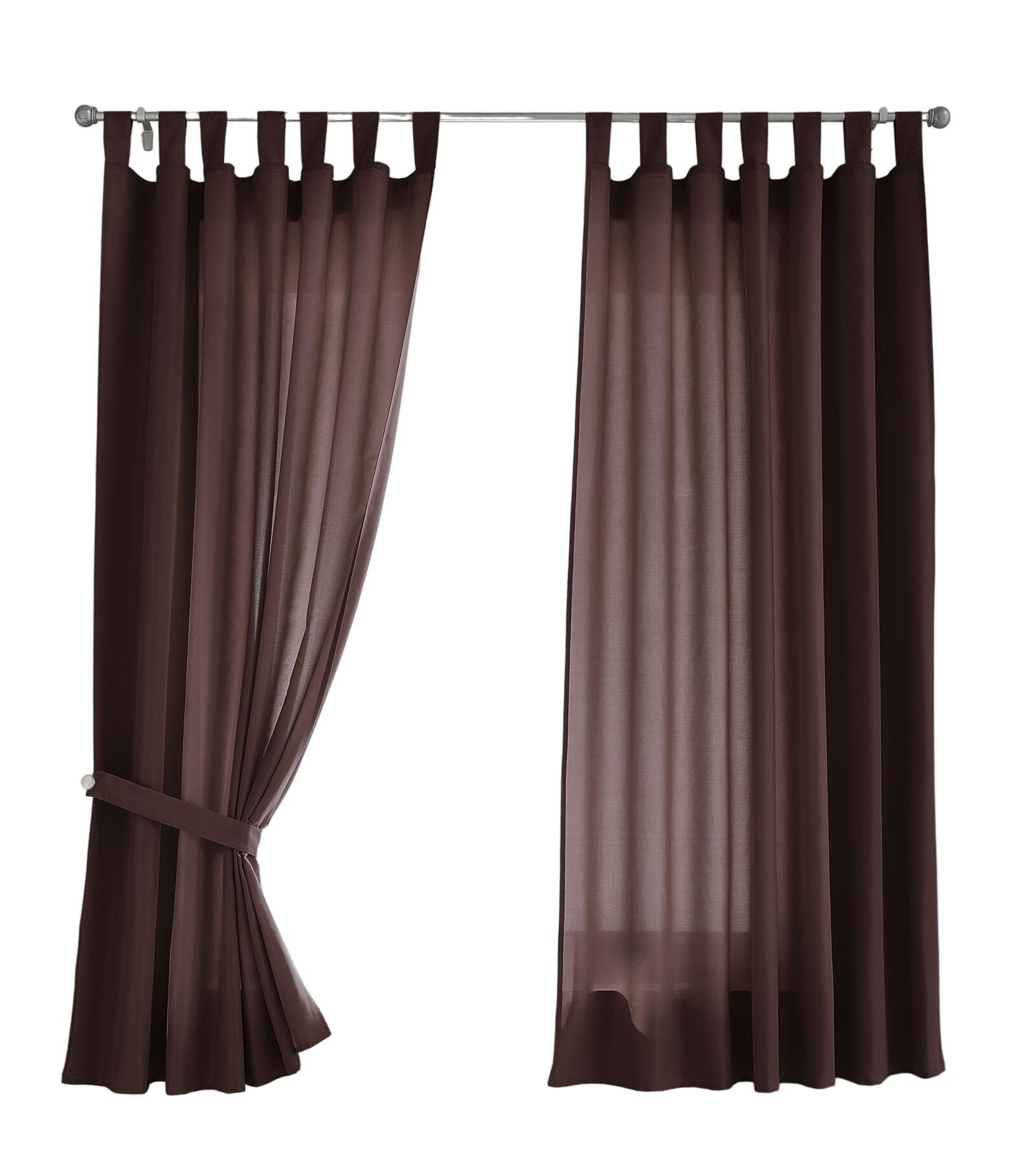 VORHANG 2ER SET POTSDAM HxB 175x140 cm Braun - Braun, Textil (140/175cm) - Gardinenbox