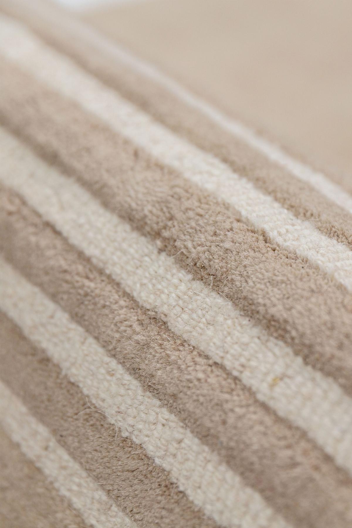 WOLLTEPPICH HALLEIN, abstrakt, aus Wolle, Natur, 200 x 290 cm - Beige, Textil (290/200cm) - KADIMA DESIGN