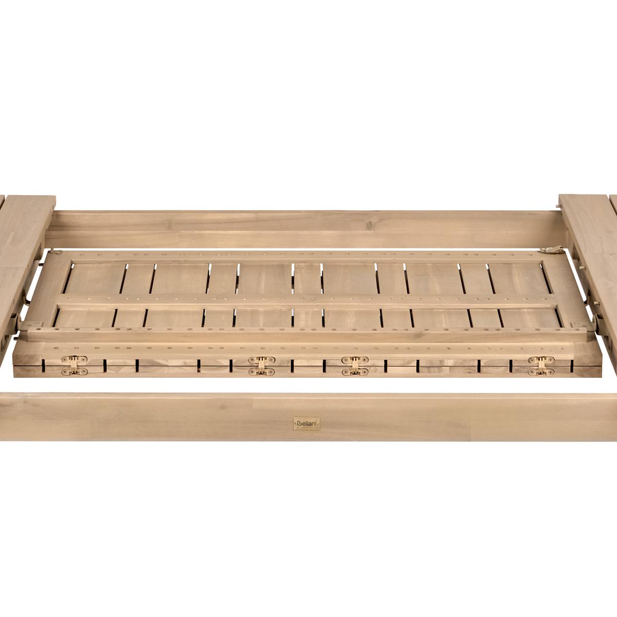 GARTENTISCH ausziehbar 180/280/100 cm zertifiziertes Akazienholz Hellbraun Toscanella - Hellbraun/Braun, Holz (180/100/75cm) - Beliani