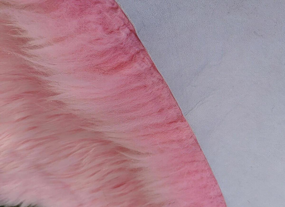 LAMMFELL Öko bunt gefärbt weich Fell Teppich Rose ca. 90 cm - Rosa, Fell (50/90cm) - Provellus