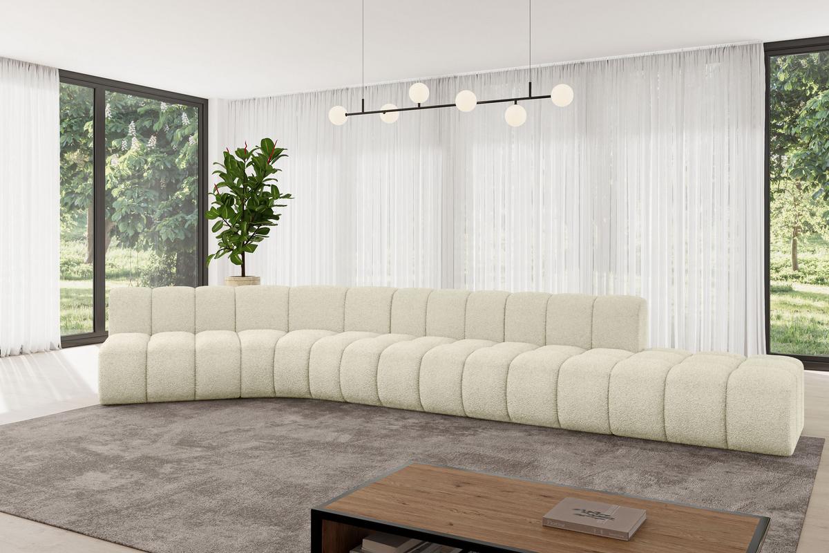 ECKSOFA modulares Sofa Brilo-L2 - 471x174x70 cm Beige - Beige, Holzwerkstoff/Textil (471/174cm) - ALTDECOR