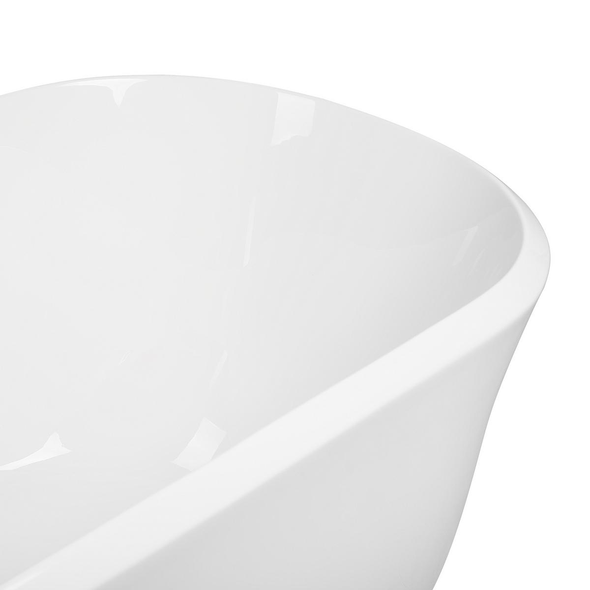 BADEWANNE FREISTEHEND 77x170x61 cm weiß Tesoro - Weiß, Kunststoff (77/61/170cm) - Beliani