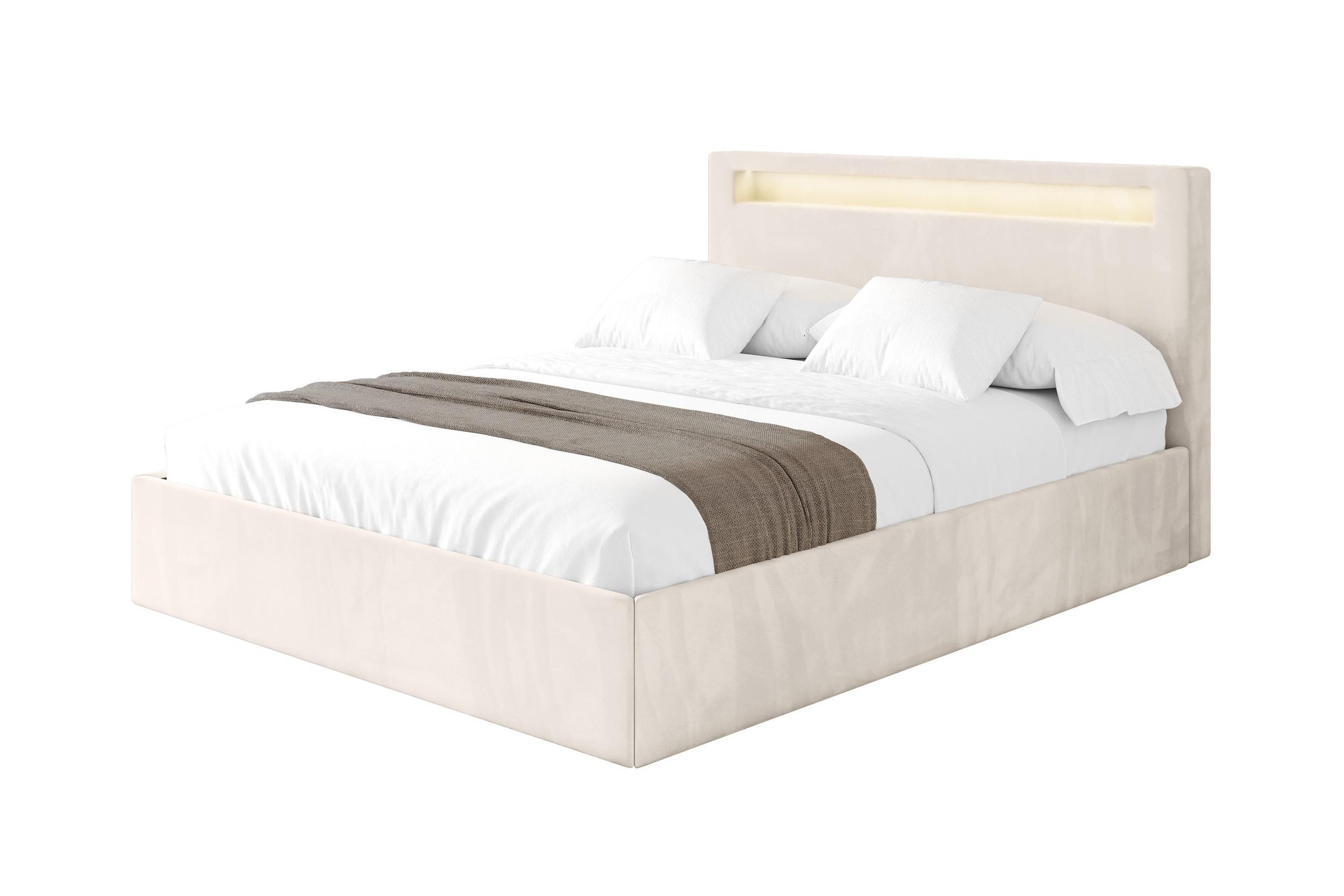 POLSTERBETT mit Bettkasten und Lattenrost, Bett mit Matratze H3/H4 - GOLA 140x200 Beige - Greige, Holzwerkstoff/Textil (140/200cm) - ALTDECOR