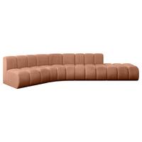 ECKSOFA modulares Sofa Brilo-L1 - 380x174x70 cm Apricot - Koralle, Holzwerkstoff/Textil (380/174cm) - ALTDECOR