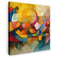 LEINWANDBILD Kunst - Abstrakt - Modern Deko Groß 90x90 cm - Gelb, Textil (90/90cm) - MuchoWow