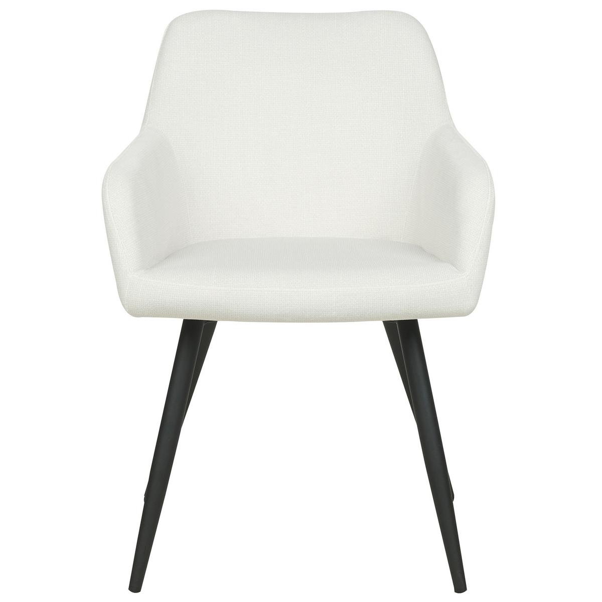 ESSZIMMERSTUHL 2er-Set Samt cremeweiß Casmalia - Weiß, Textil (59/78/62cm) - Beliani