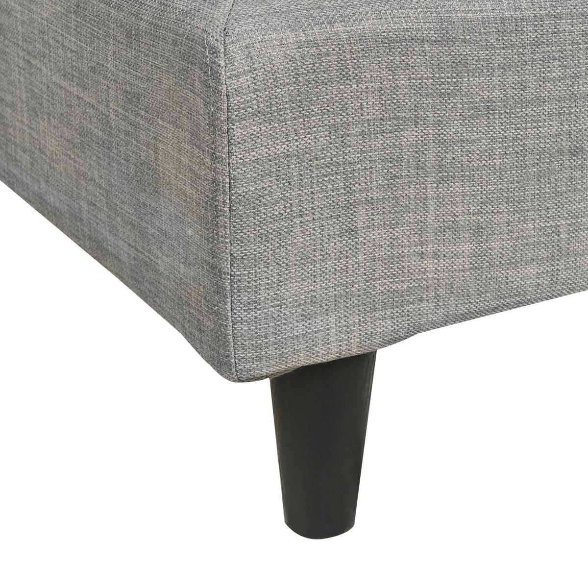 POLSTERBETT 90/200cm Hellgrau Fitou - Hellgrau, Textil (90/200cm) - Beliani