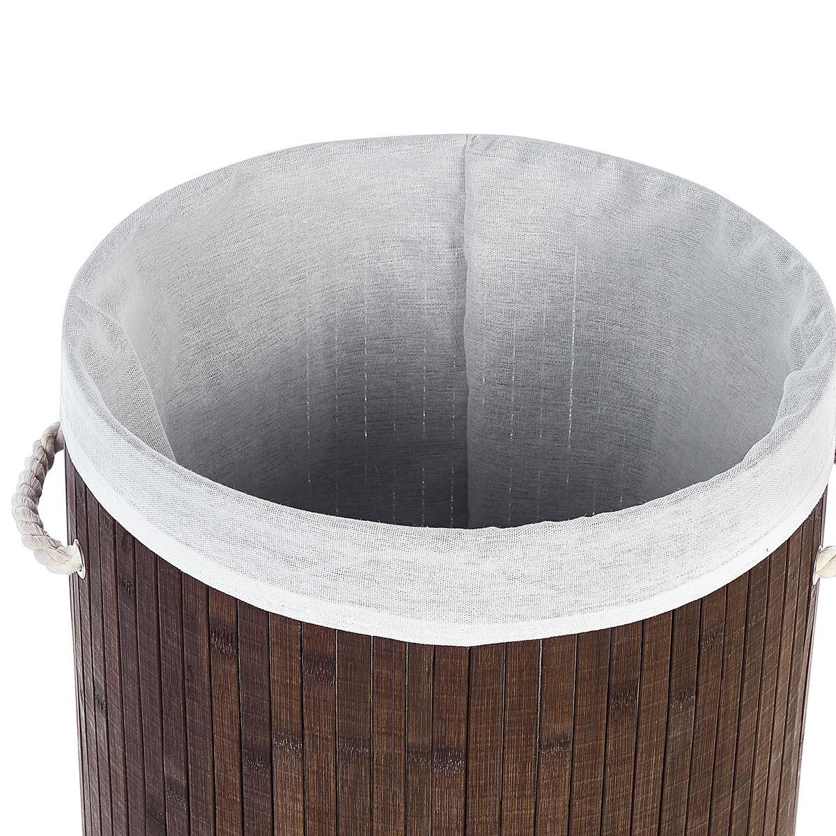 KORB Braun Sannar - Braun/Weiß, Holz (40/60/40cm) - Beliani