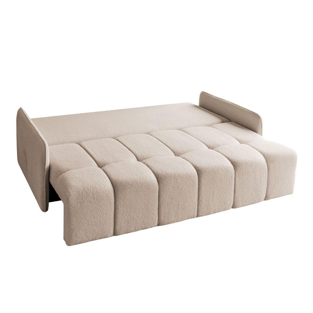 SCHLAFSOFA Morena, zweisitzig, mit Schlaffunktion, Quelle 05 - Beige, Textil (207/90/90cm) - Lookway