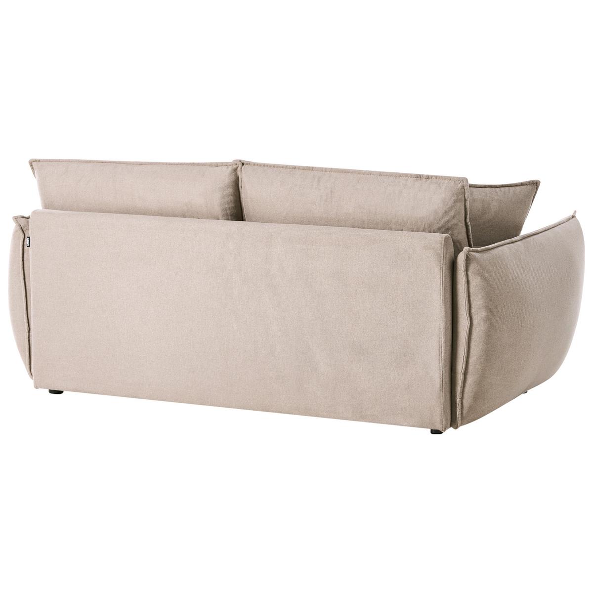 SOFA-SET 5-Sitzer Stoff Taupe Kunes - Taupe/Beige, Textil (190/82/92cm) - Beliani