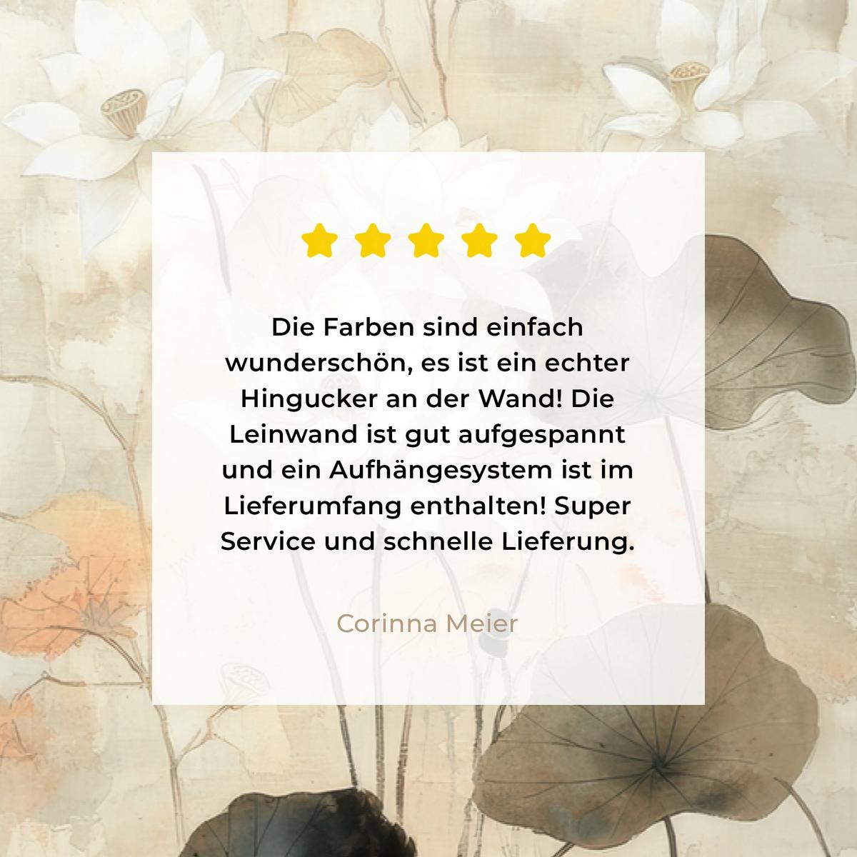 LEINWANDBILD Blumen - Japandi - Wabi sabi Wanddeko 90x60 cm - Sandfarben, Textil (90/60cm) - MuchoWow