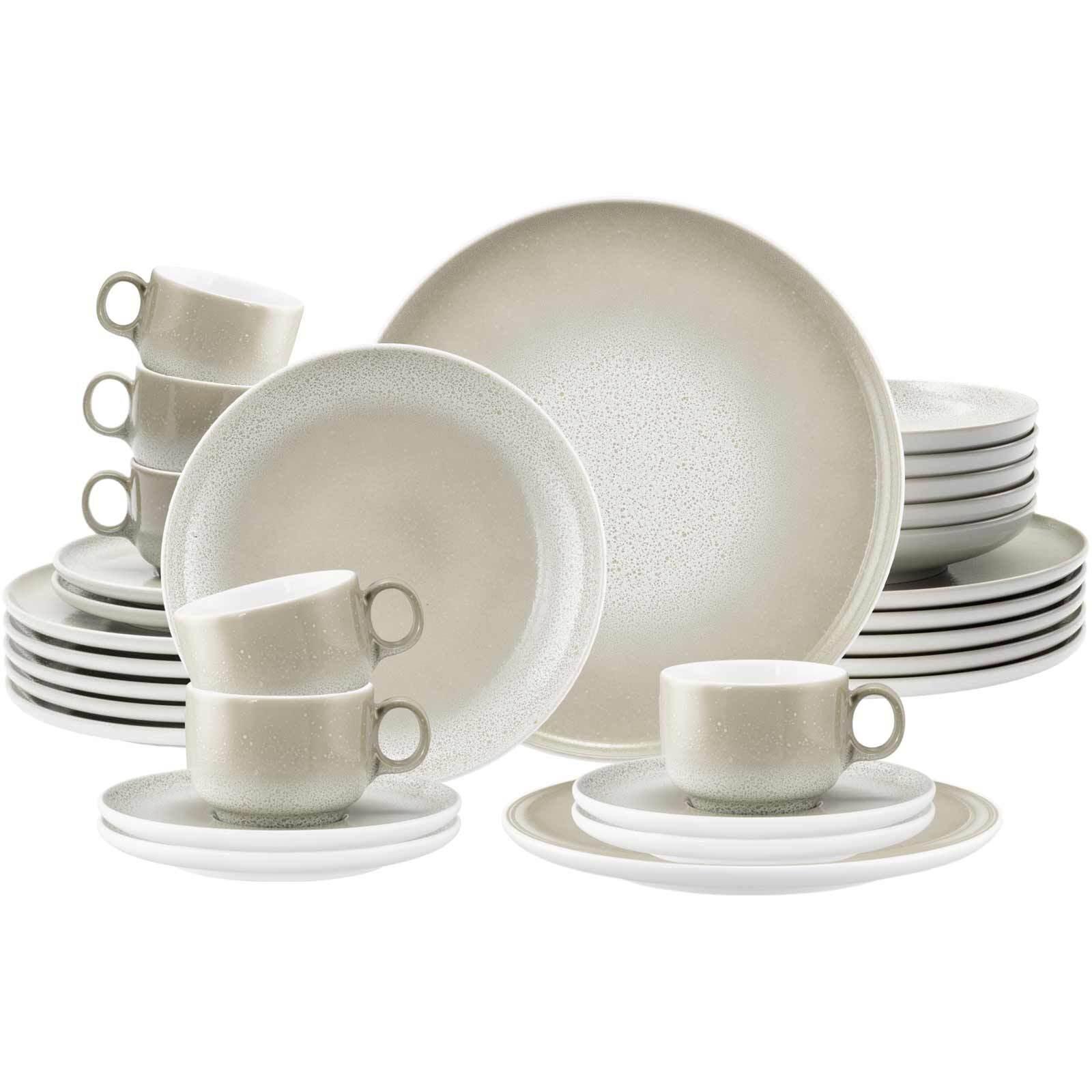KOMBISERVICE Sento Home Aura cream 30-tlg. - Creme, Keramik (2/2/2cm) - Seltmann Weiden