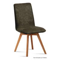 ESSZIMMERSTUHL (8er-Set) Dilga 47x92x60 Schwarz/Khaki - Dunkelgrün/Eichefarben, Kunststoff (60/92/47cm) - 58aufmkessel