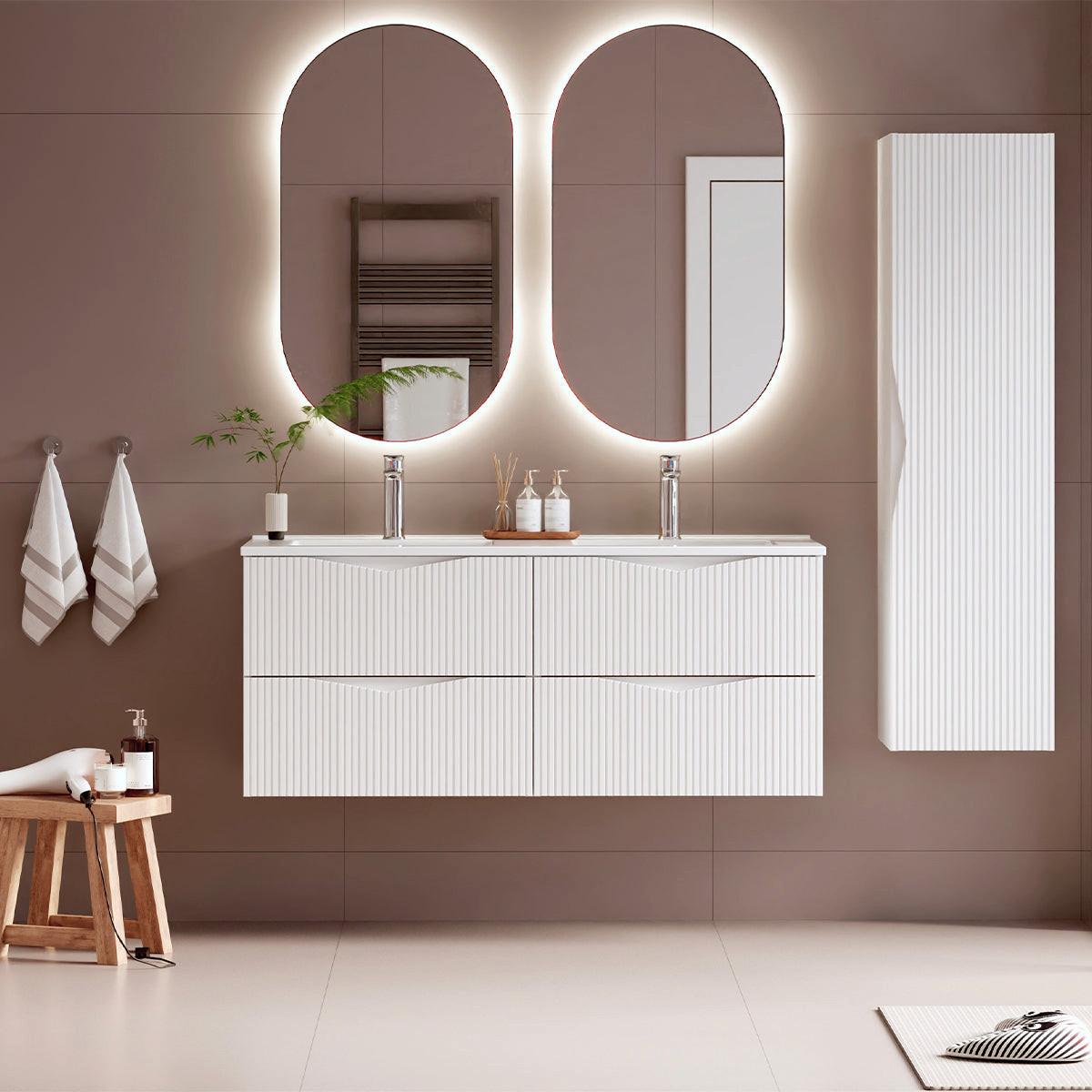 WASCHTISCHUNTERSCHRANK 120cm Tao Weiß - Weiß, Holzwerkstoff (120/50/46.5cm) - Petits-meubles