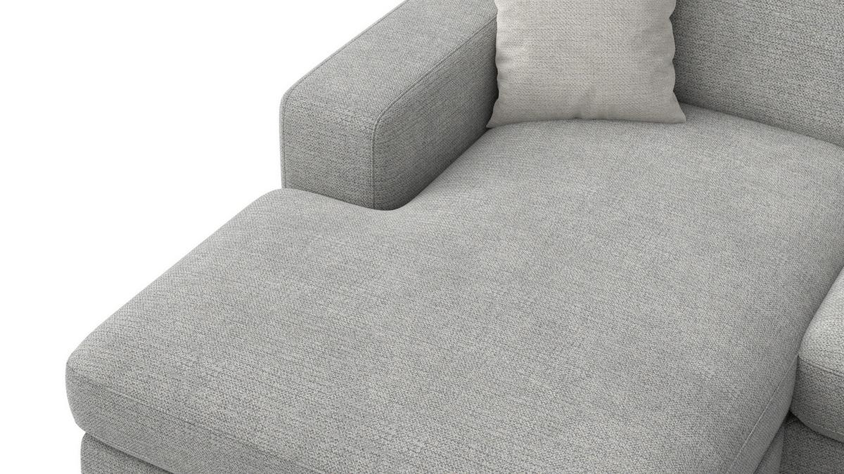 ECKSOFA OTTO 4-Sitzer, grau - Schwarz/Grau, Holz/Textil (279/159cm) - Wozimo