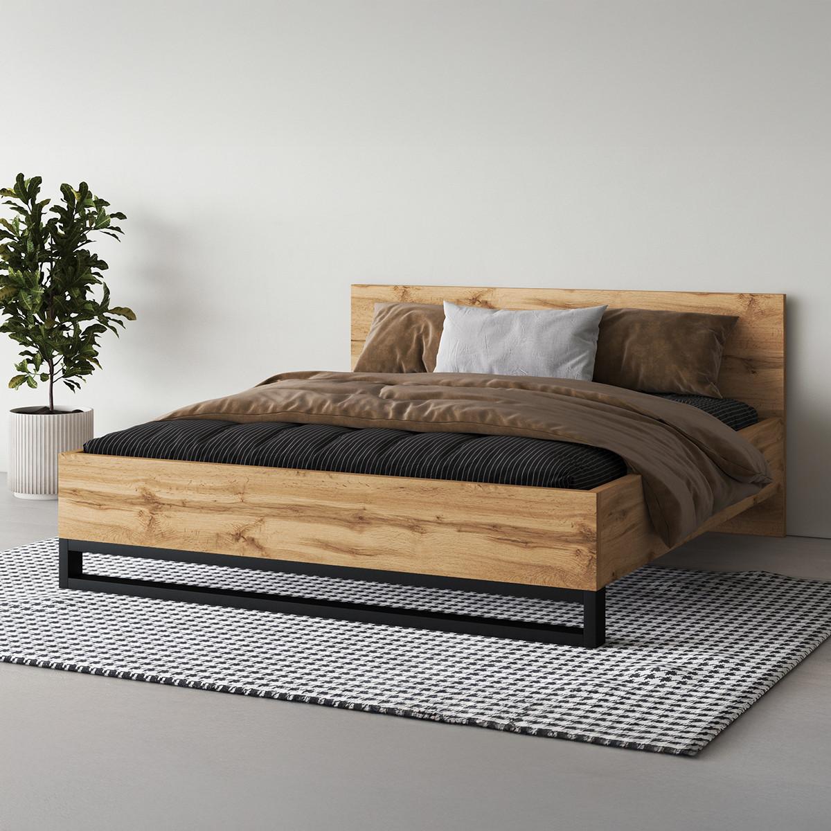 BETT 160/200 Eden Holz - Braun, Holzwerkstoff (160/200cm) - Petits-meubles