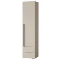DREHTÜRENSCHRANK Largo mit 1 Tür und 2 Schubladen, Hochschrank 45 cm, für Jugendzimmer, Kaschmir - Kaschmir, Holzwerkstoff (45/195/40cm) - Beautysofa