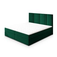 BOXBETT LARIO 160x200 cm mit Matratze und Topper - Grün - Grün, Holz (160/200cm) - MASSENO