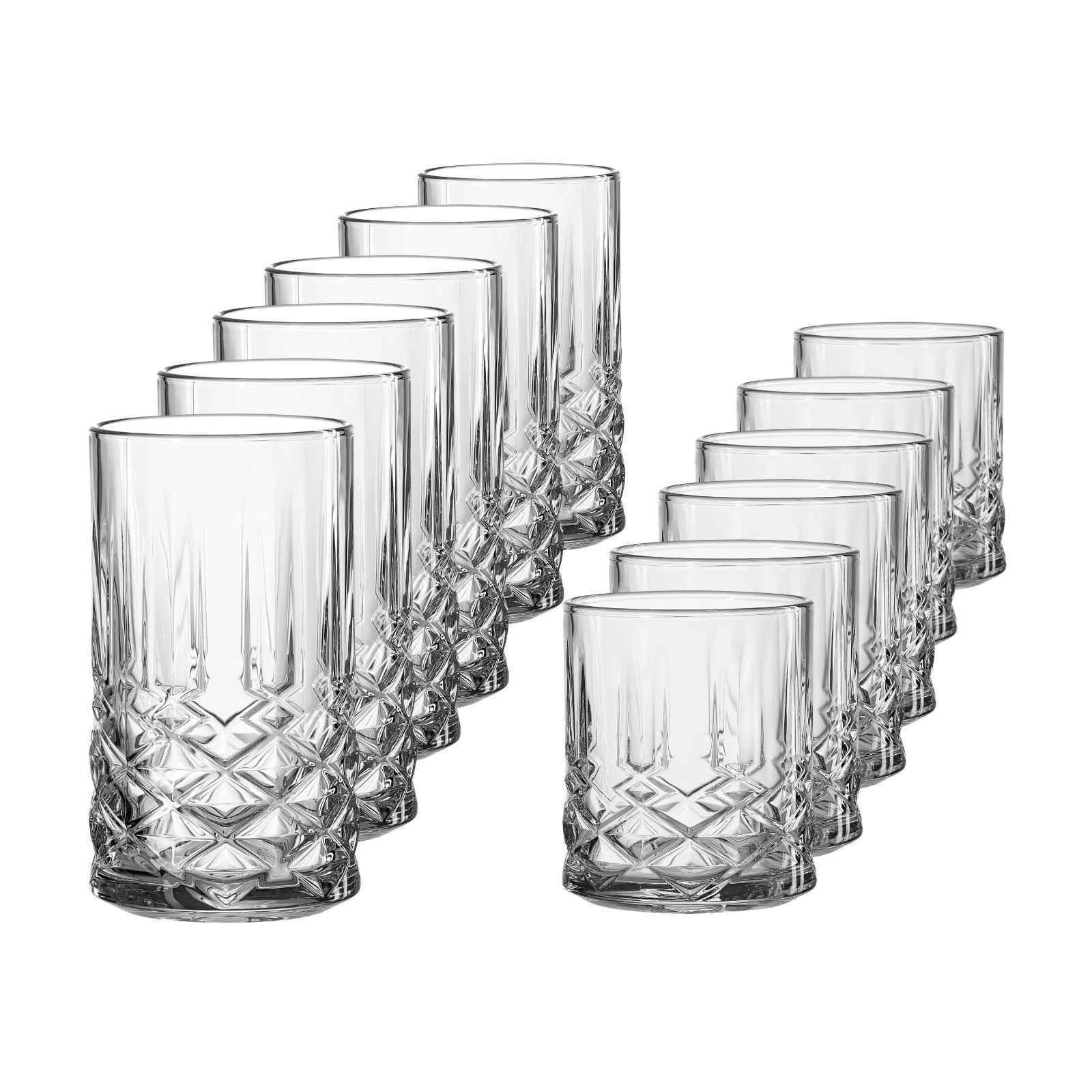 BARGLÄSER-SET Capri transparent 12-tlg. - Transparent, Glas - Ritzenhoff Breker