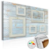 PINNWANDBILDER Beige 120/80 cm - Blau/Beige, Naturmaterialien/Textil (120/80cm) - KUNSTLOFT