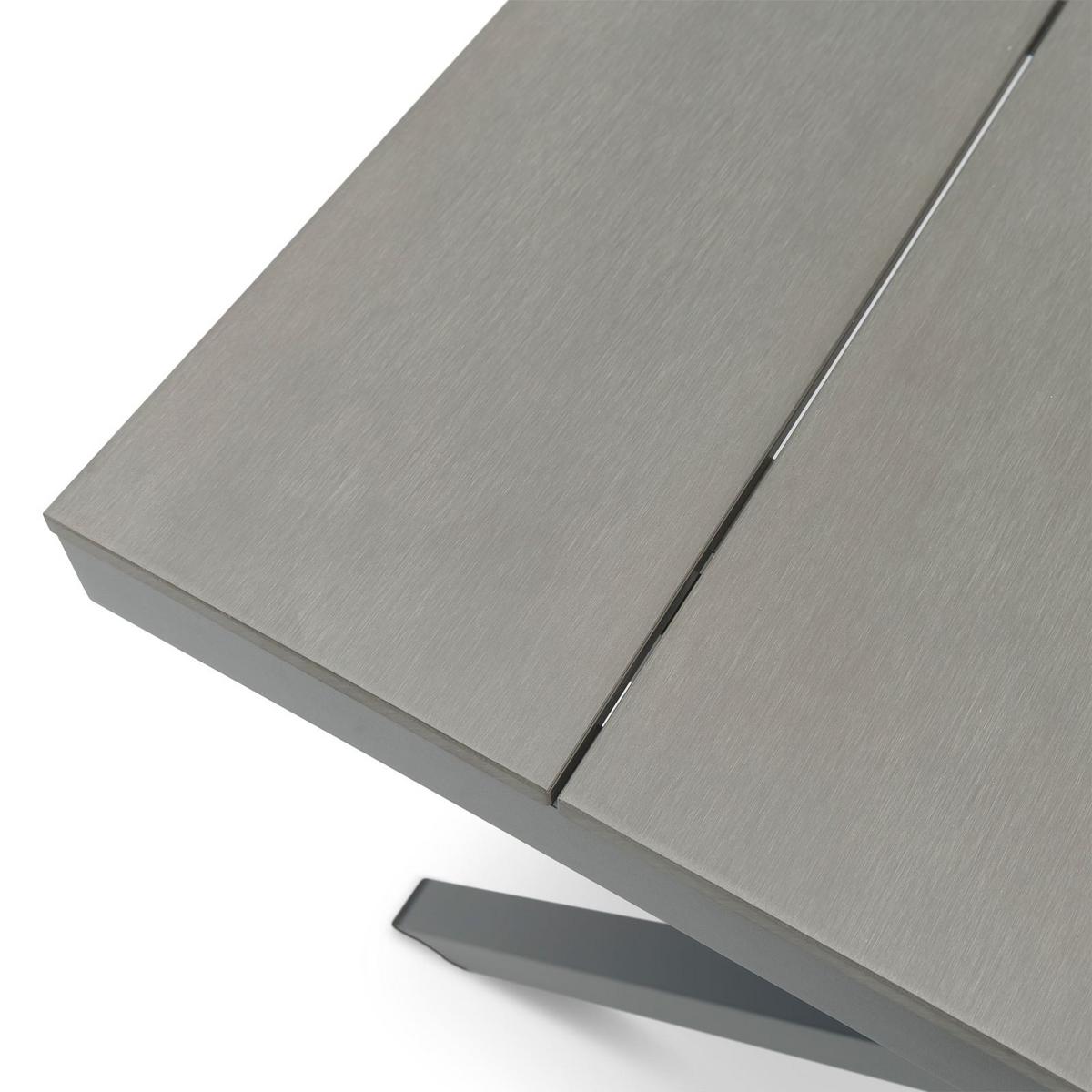GARTENTISCH WINDY grau - Grau, Metall (90/150/75cm) - IDIMEX