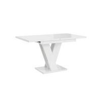 ESSTISCH MASSAR Ausziehbar 120 - 160 / 80 x 76 cm - Weiß Hochglanz/Weiß, Holz (120/80/76cm) - MASSENO