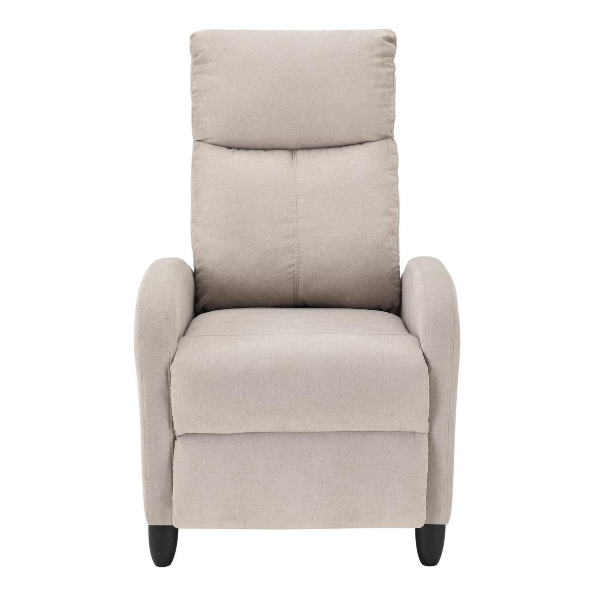 POLSTERSESSEL Bregenz Textil Braun - Braun, Textil (60/102/92cm) - [en.casa]