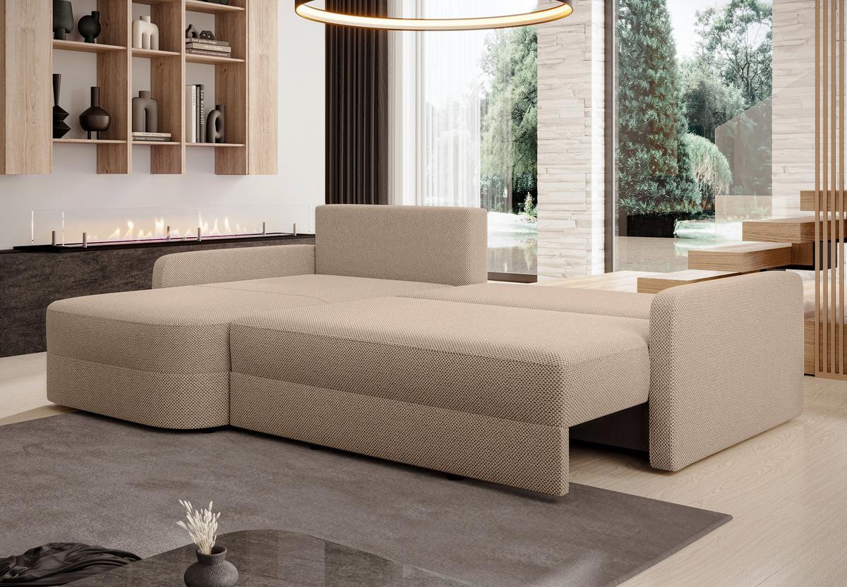 ECKSOFA L Form Nebbiolo Braun 250/170/88 cm – modernes Sofa fürs Wohnzimmer - Schwarz/Braun, Kunststoff/Textil (250/170cm) - AX Living