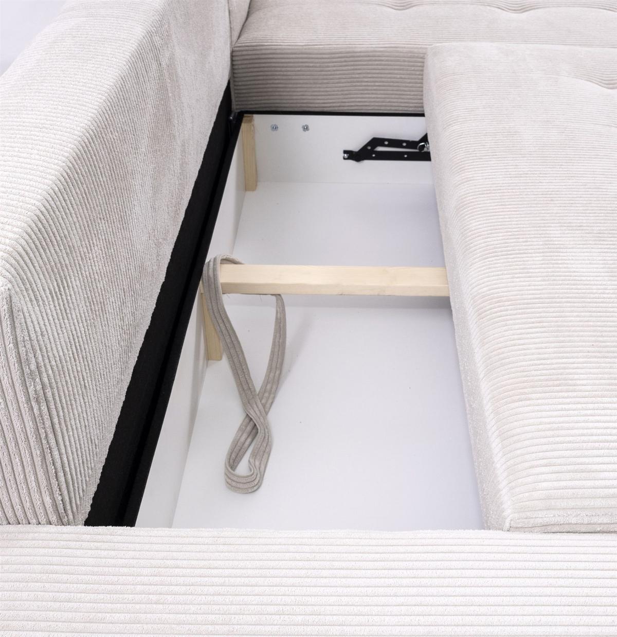ECKSOFA Vogar In Poso - Weiß, Holzwerkstoff/Textil (265/185cm) - Fun Möbel