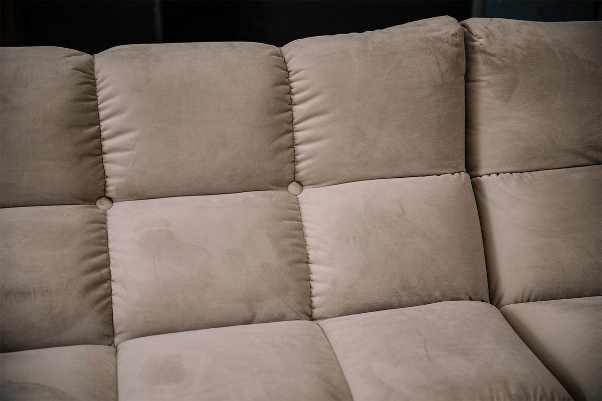 ECKSOFA VIVIEN Braun Velvet - Schwarz/Braun, Kunststoff/Textil (290/178cm) - KAWOLA