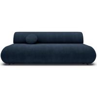 3-SITZER SCHLAFSOFA Dunkelblau Chenille - Schwarz/Dunkelblau, Kunststoff/Textil (214/74/100cm) - Selsey